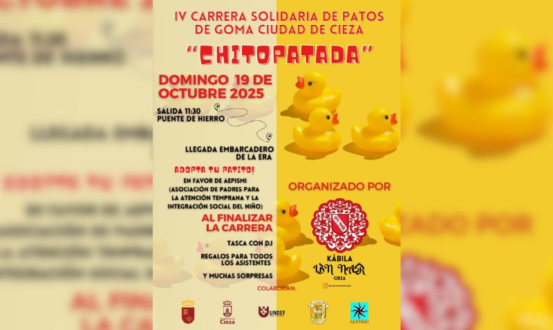 Cieza celebra la IV Carrera Solidaria de Patos de Goma dentro del Medio Año Festero