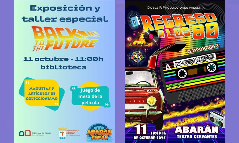 Abarán celebra el Día de ‘Regreso al Futuro’ con talleres, música y un viaje a los años 80