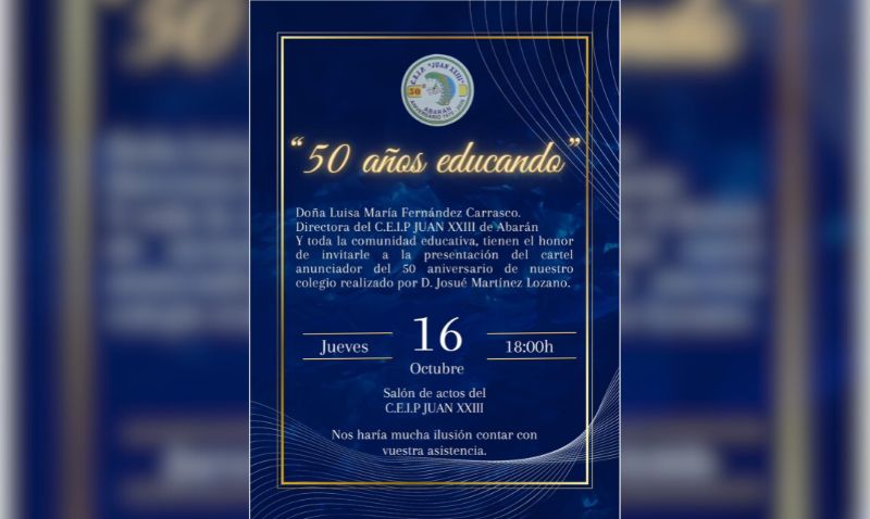 El CEIP Juan XXIII presenta este jueves el cartel anunciador de su 50 aniversario