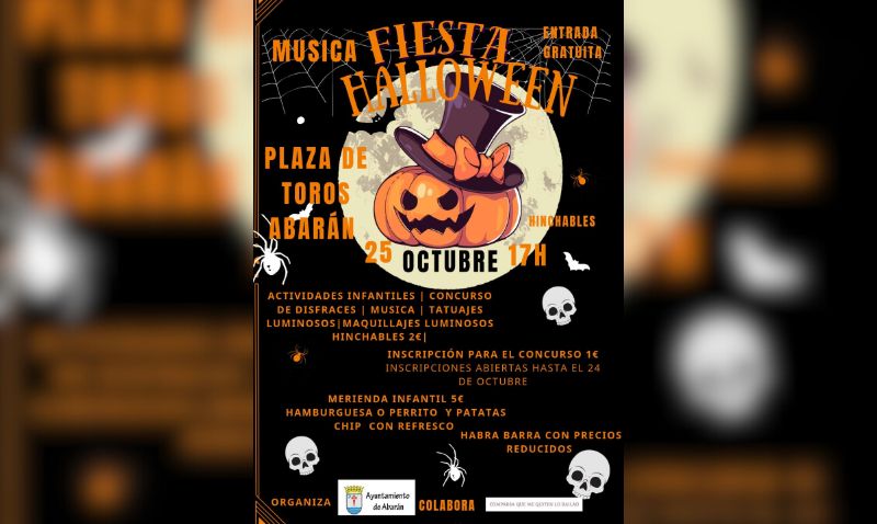 La plaza de toros de Abarán acogerá una gran fiesta infantil de Halloween el 25 de octubre