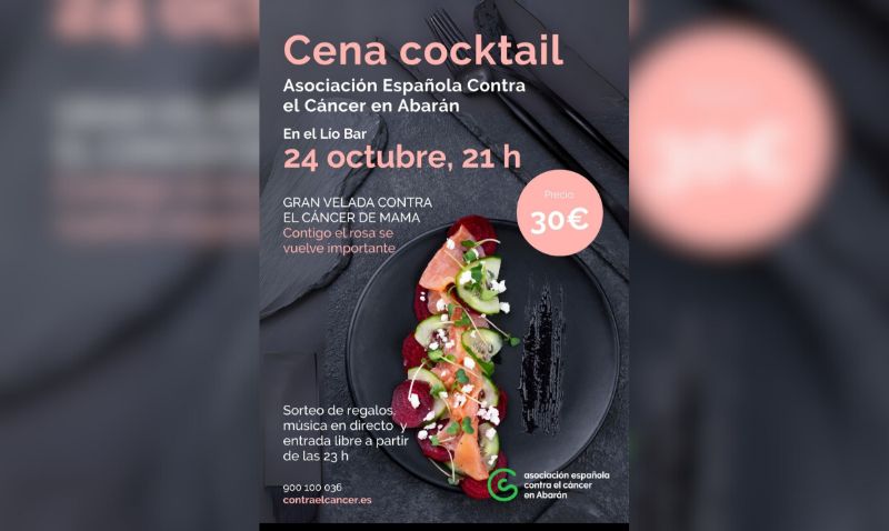 Abarán se viste de rosa con una cena solidaria contra el cáncer de mama
