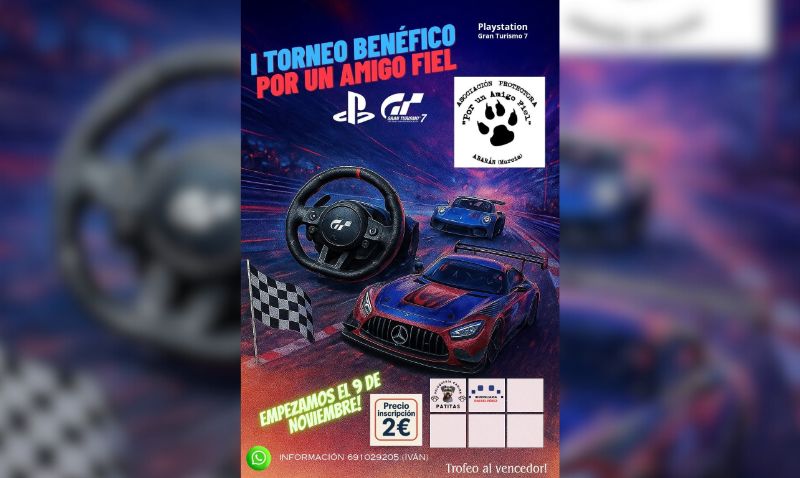 'Por Un Amigo Fiel' organiza un torneo benéfico del videojuego Gran Turismo 7
