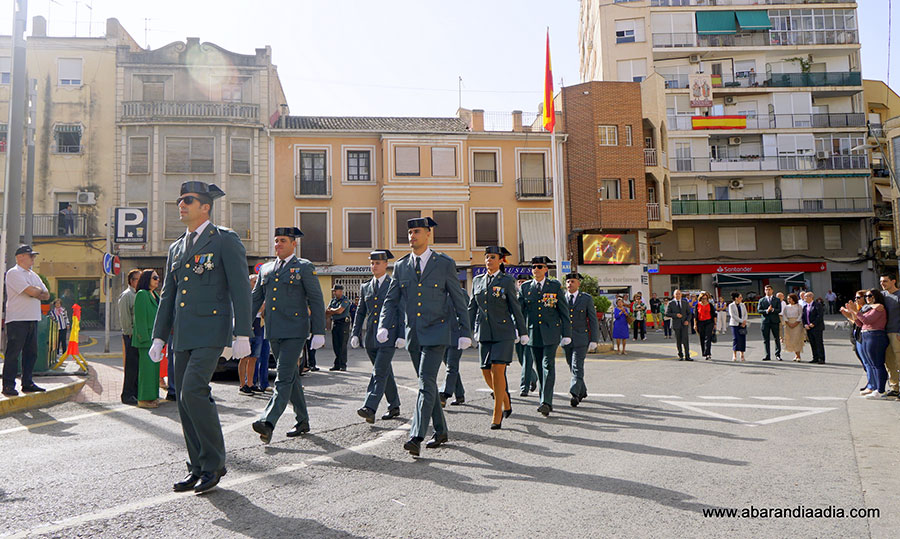 Abarán rinde honores a la Guardia Civil en el día de su patrona, la Virgen del Pilar
