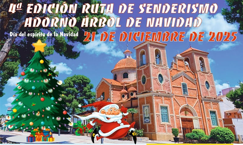 Este domingo se celebra en Abarán la 4ª edición de la Ruta Senderista en Navidad