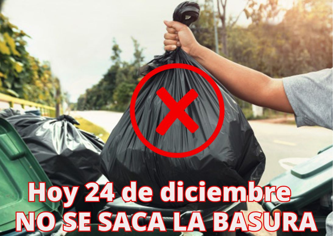 Hoy miércoles día 24 (Nochebuena), estará prohibido sacar la basura en Abarán