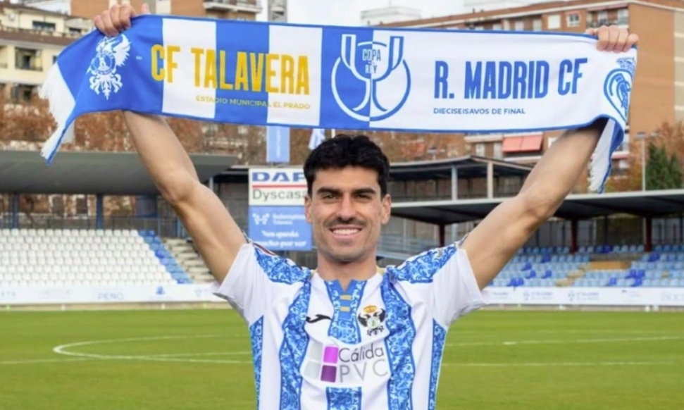 El abaranero Arturo Molina vive uno de sus sueños con el Talavera frente al Real Madrid