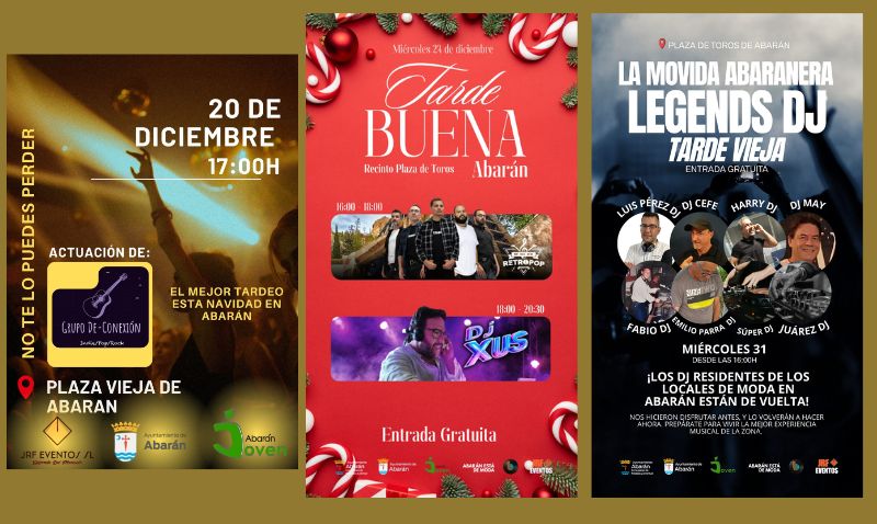 Abarán prepara varias fiestas de 'tardeo' gratuitas para estas Navidades