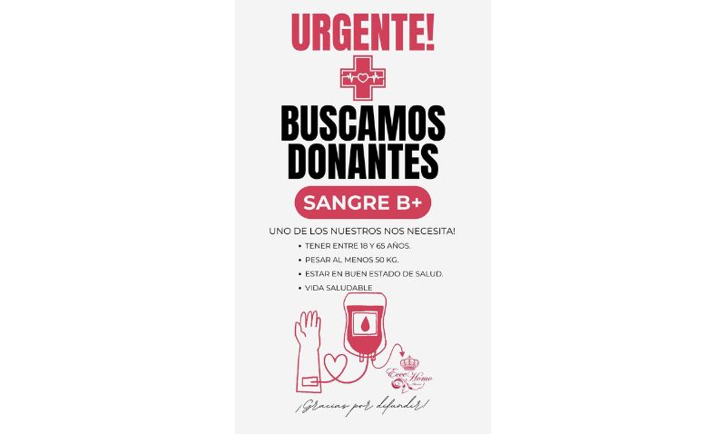 La Banda de CC y TT Ecce Homo solicita donaciones de sangre para uno de los suyos