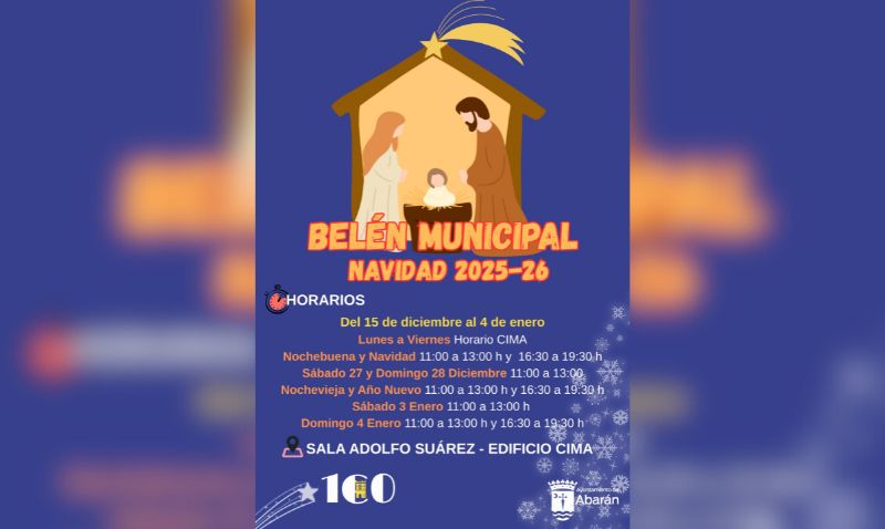 Ya están disponibles los horarios para visitar el Belén Municipal de Abarán