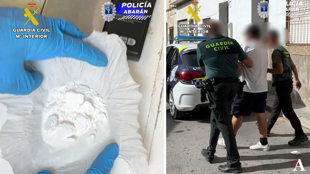 Punto de droga desmantelado en Abaran (3)