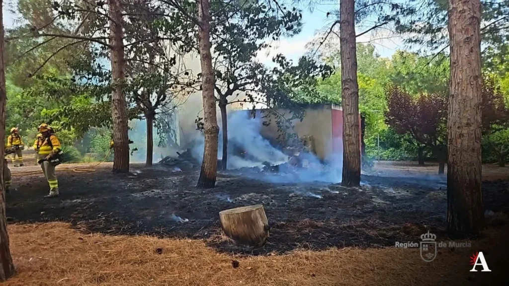 Incencio paraje El Argaz en Cieza